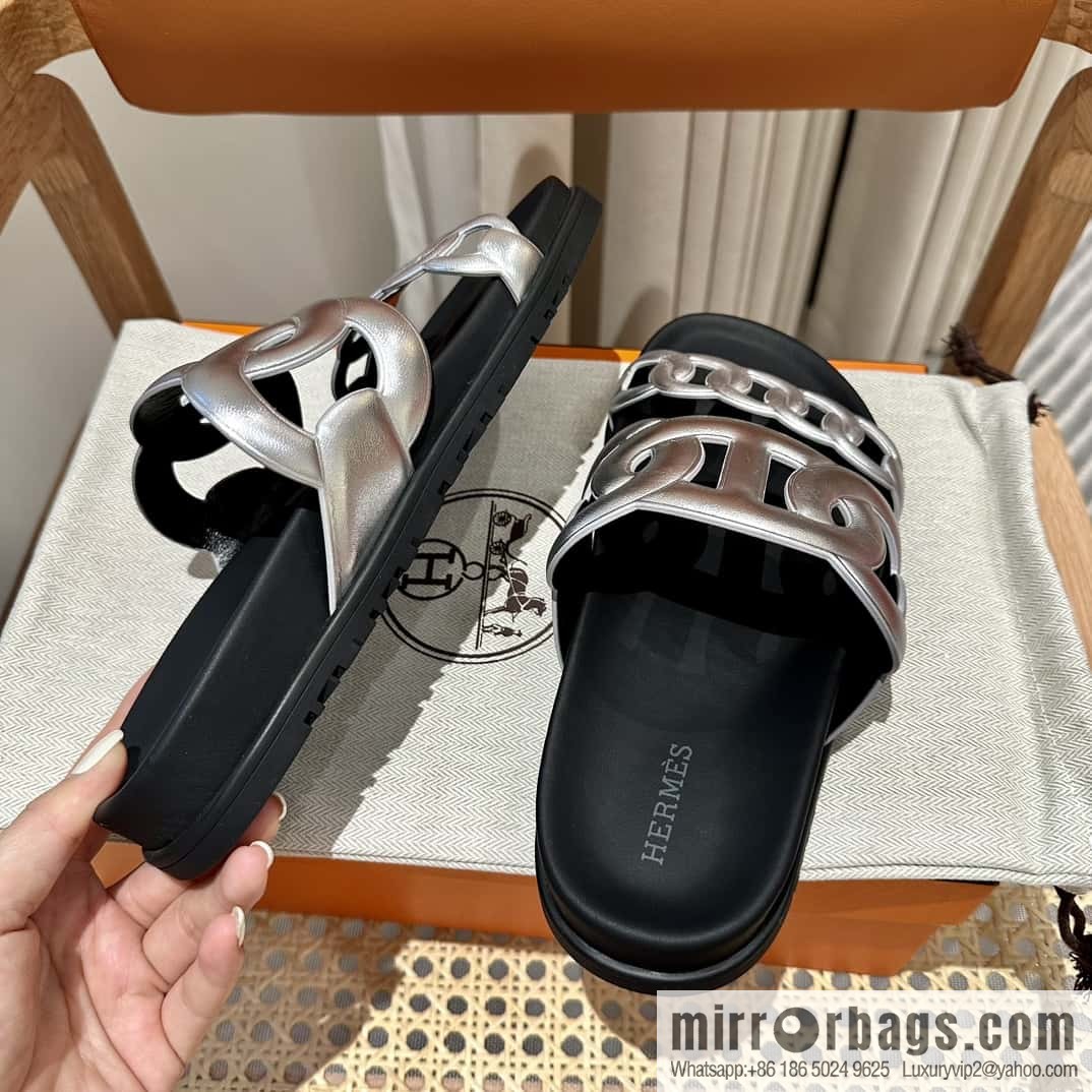 HERMES/Hermès new pig nose second uncle shoes
