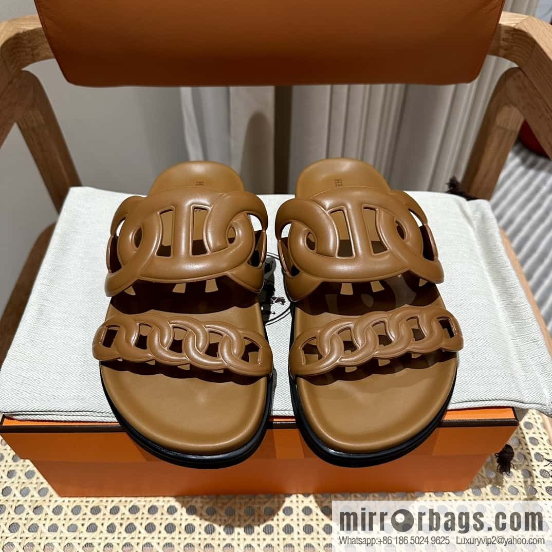 HERMES/Hermès new pig nose second uncle shoes