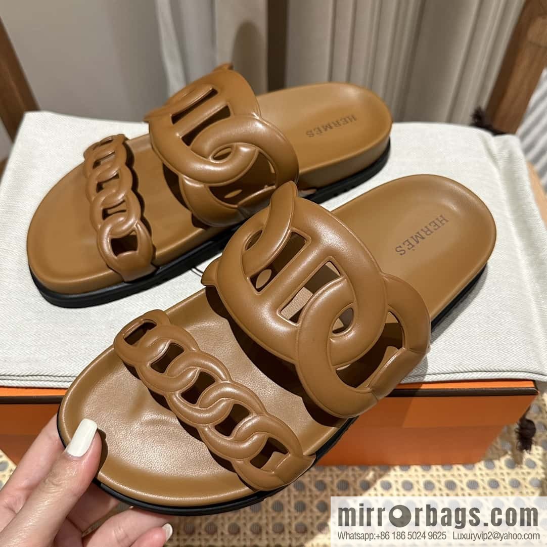 HERMES/Hermès new pig nose second uncle shoes