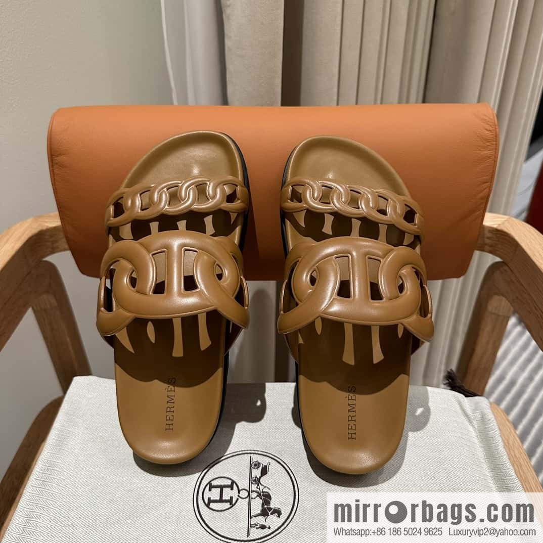 HERMES/Hermès new pig nose second uncle shoes