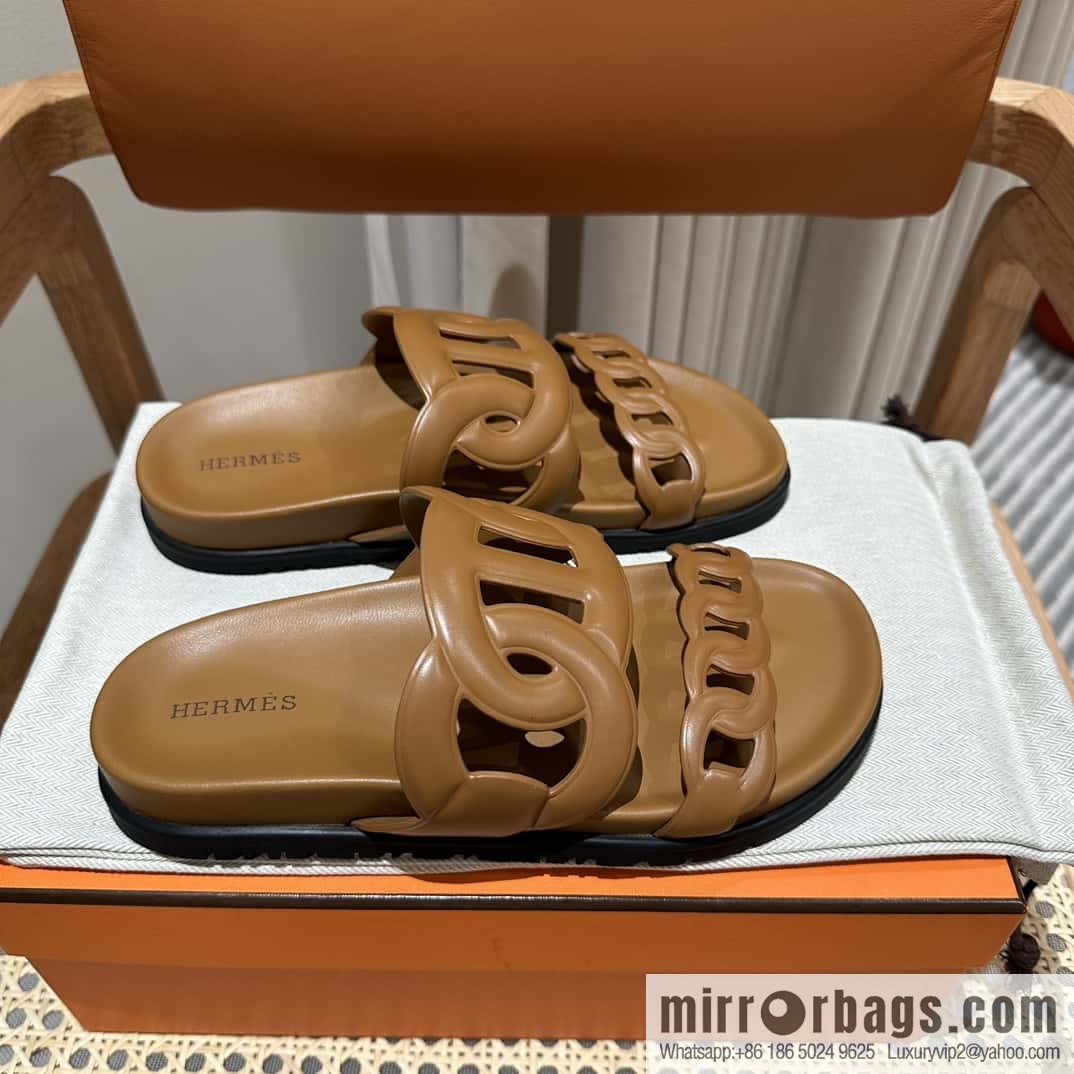 HERMES/Hermès new pig nose second uncle shoes