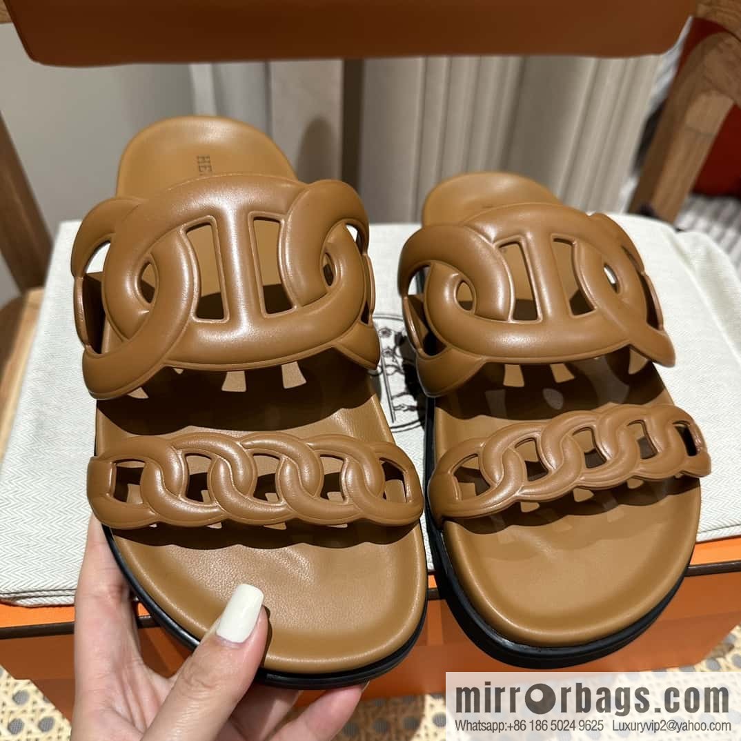 HERMES/Hermès new pig nose second uncle shoes