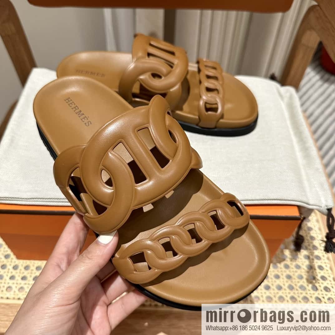 HERMES/Hermès new pig nose second uncle shoes