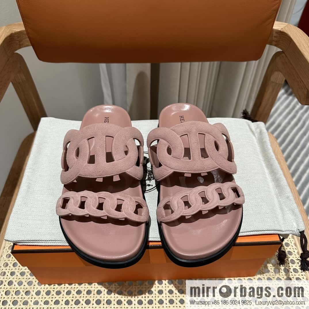 HERMES/Hermès new pig nose second uncle shoes