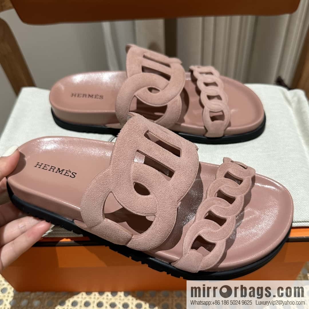 HERMES/Hermès new pig nose second uncle shoes