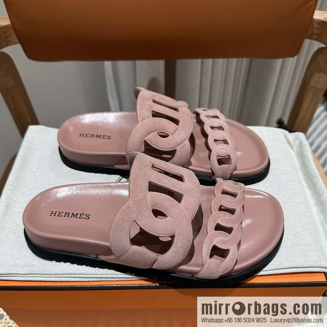 HERMES/Hermès new pig nose second uncle shoes