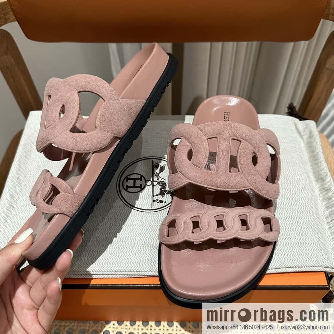 HERMES/Hermès new pig nose second uncle shoes