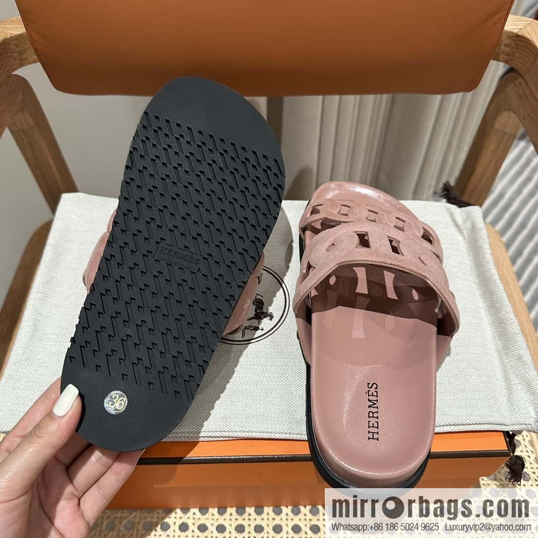 HERMES/Hermès new pig nose second uncle shoes