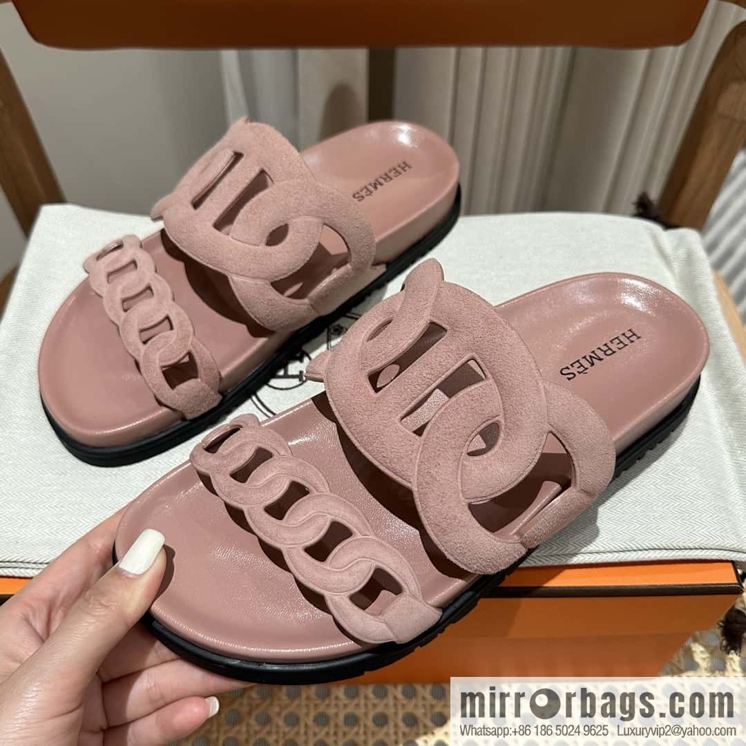 HERMES/Hermès new pig nose second uncle shoes