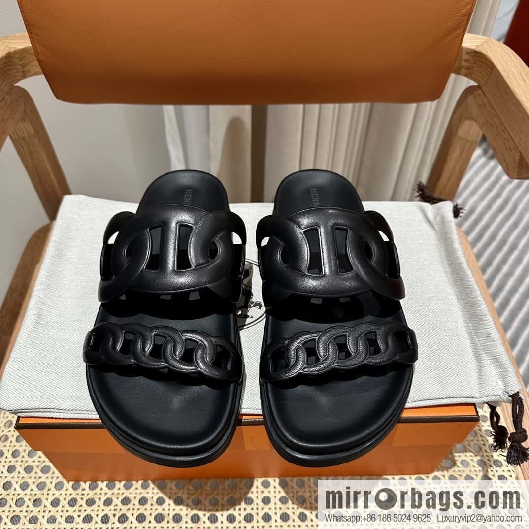 HERMES/Hermès new pig nose second uncle shoes