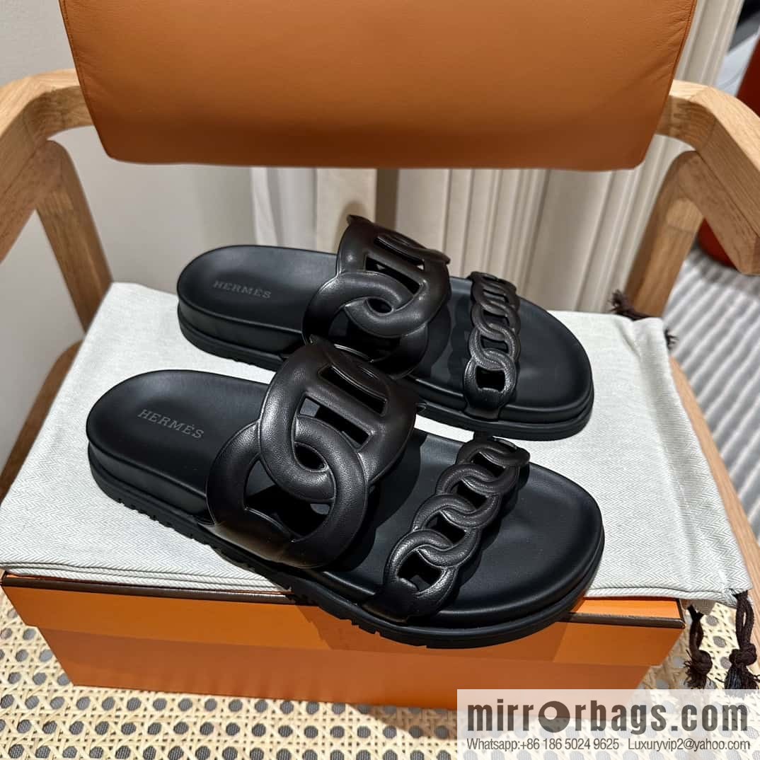HERMES/Hermès new pig nose second uncle shoes