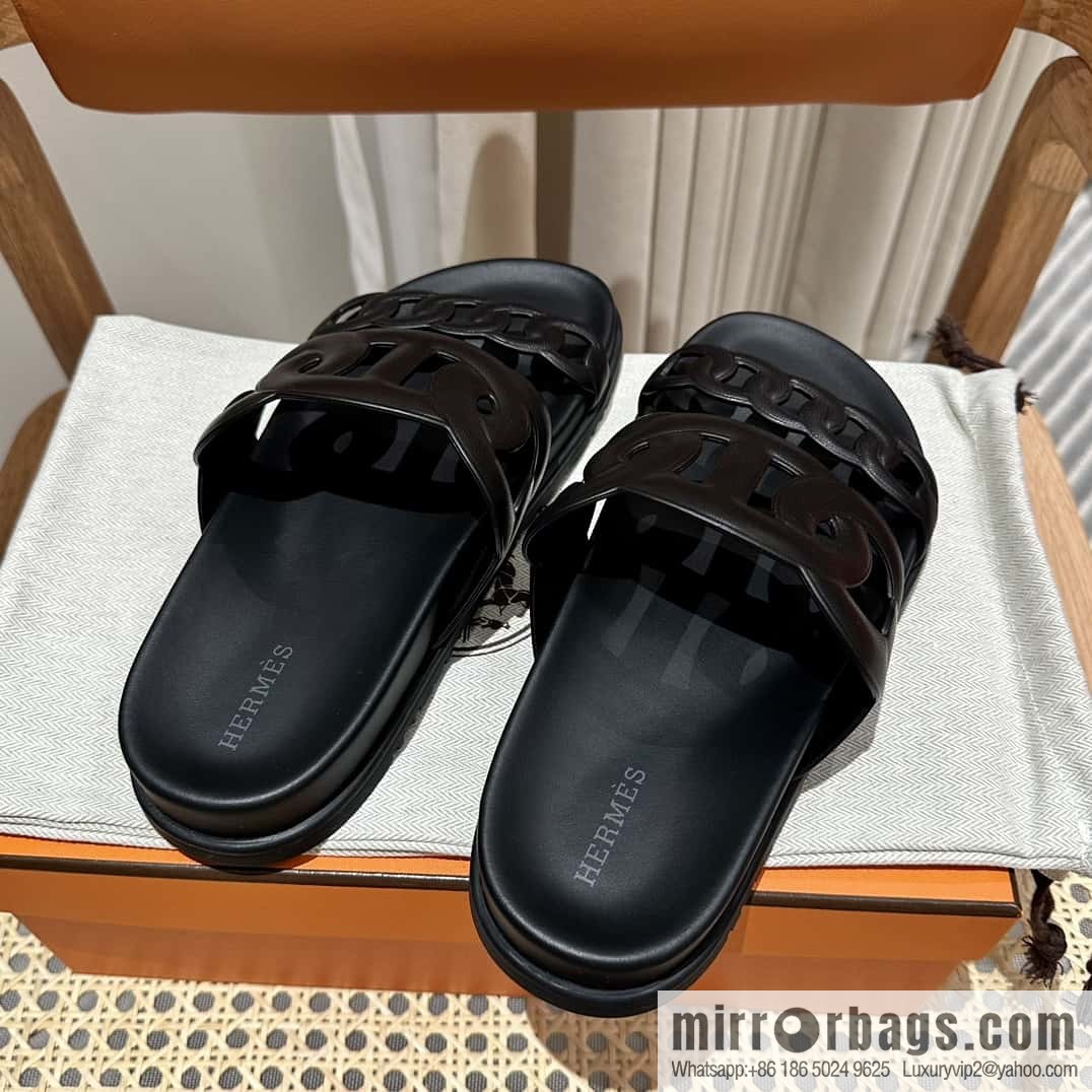 HERMES/Hermès new pig nose second uncle shoes