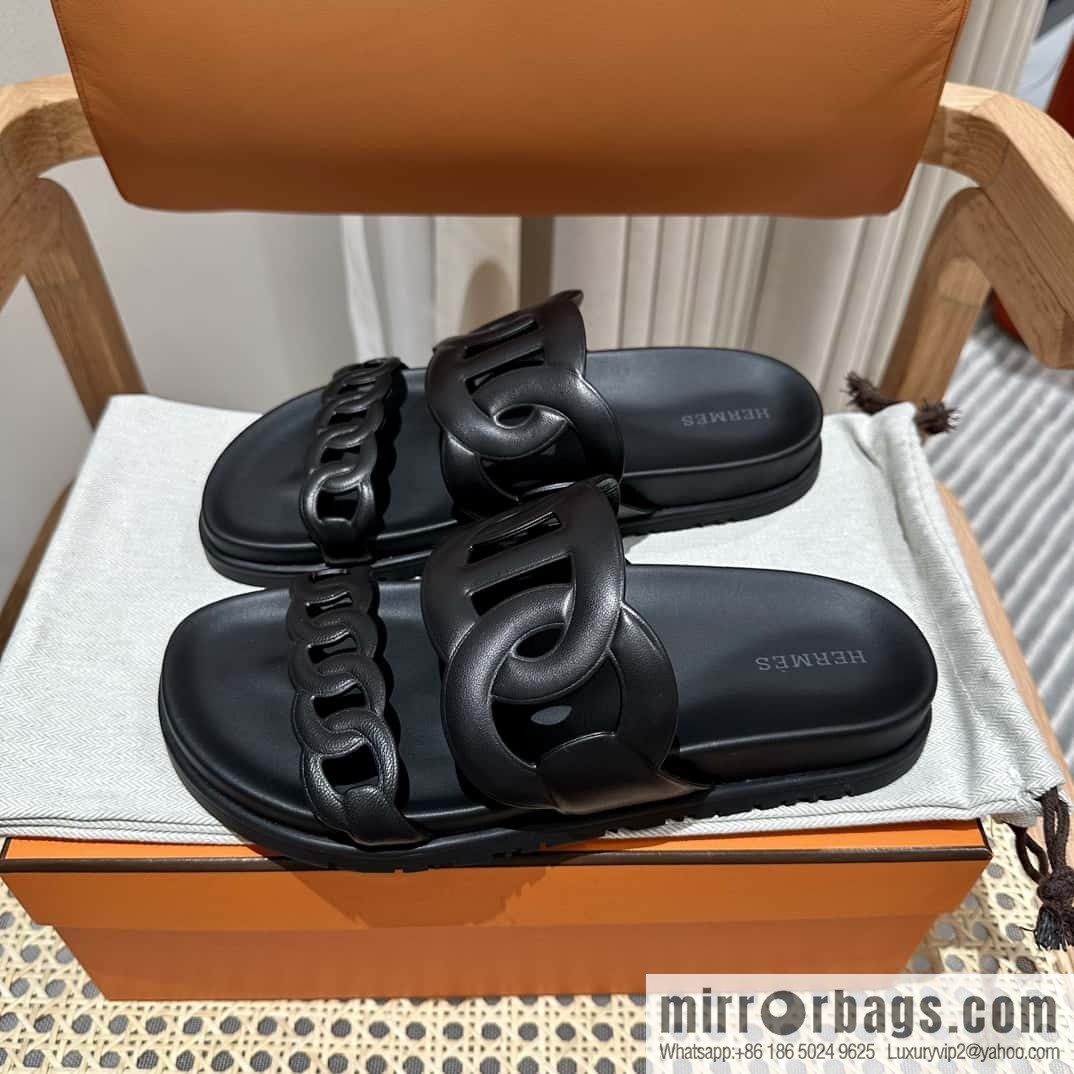 HERMES/Hermès new pig nose second uncle shoes