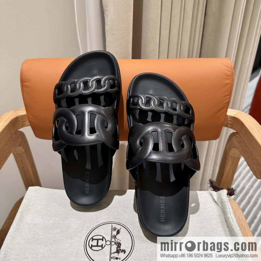 HERMES/Hermès new pig nose second uncle shoes