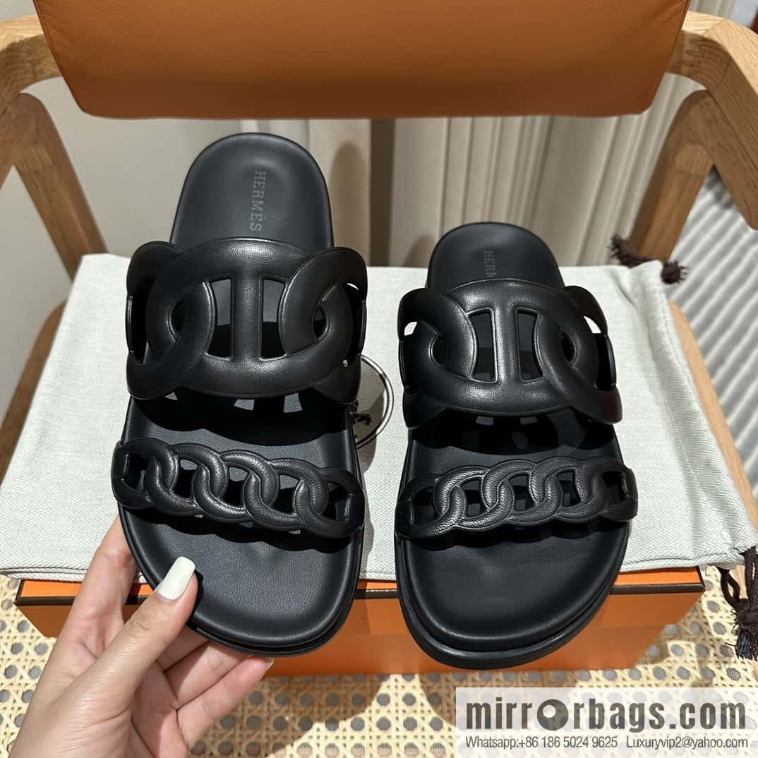 HERMES/Hermès new pig nose second uncle shoes