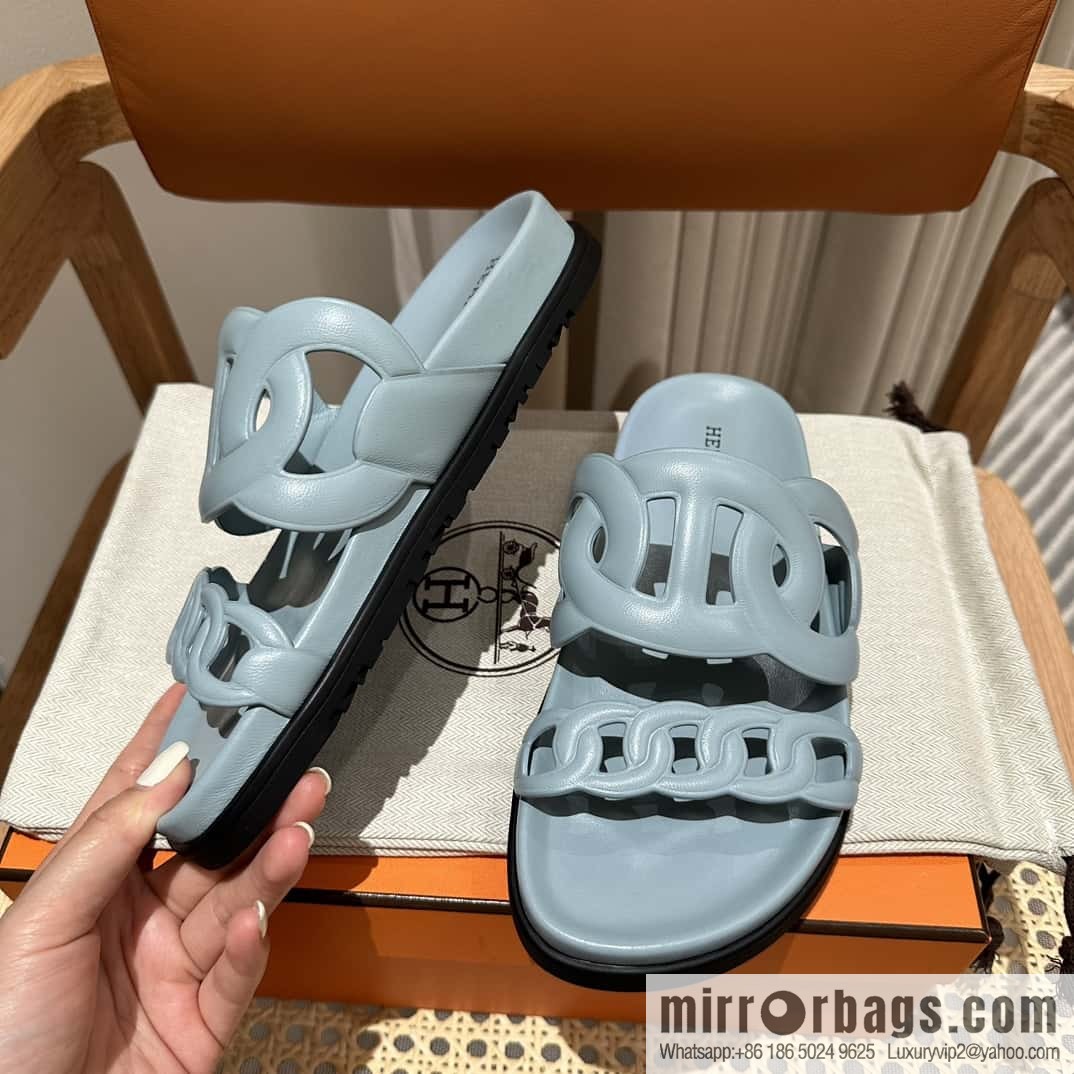 HERMES/Hermès new pig nose second uncle shoes