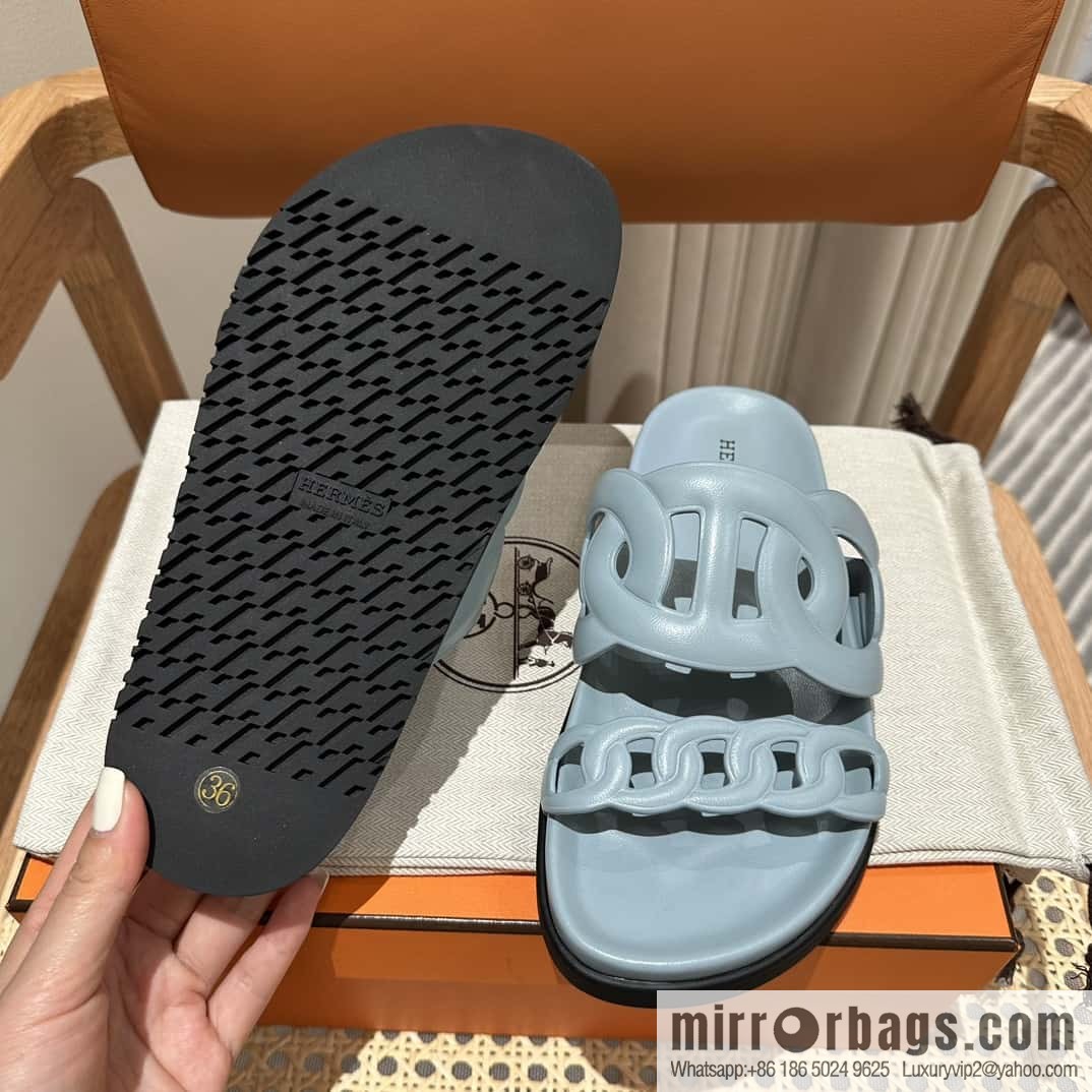 HERMES/Hermès new pig nose second uncle shoes