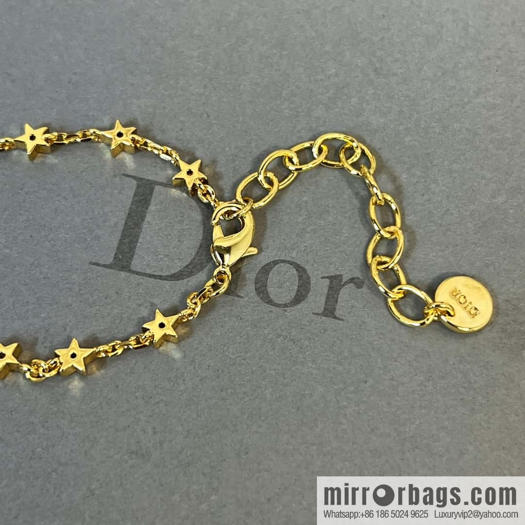 New ☑️ DIOR mirror pearl pentagram ⭐ star bracelet