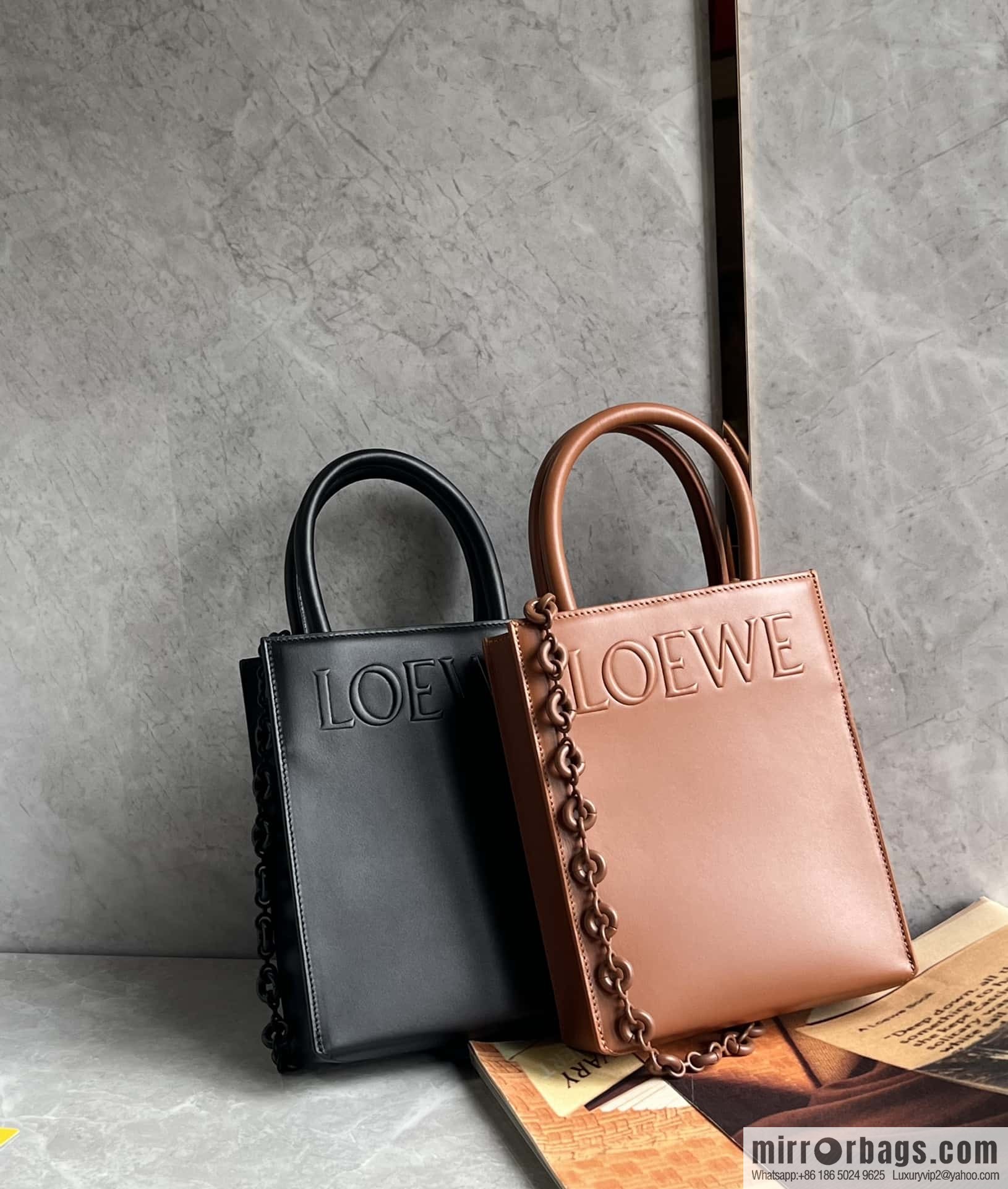 LOEWE latest show A5 tote bag 0691 black