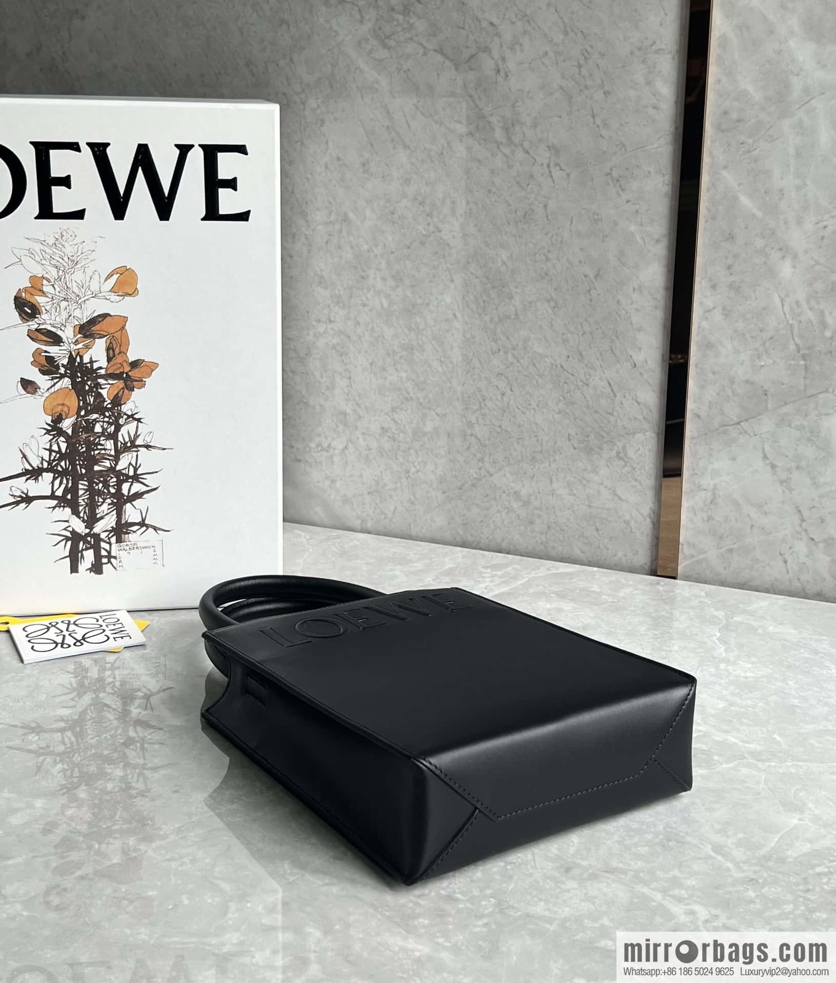 LOEWE latest show A5 tote bag 0691 black