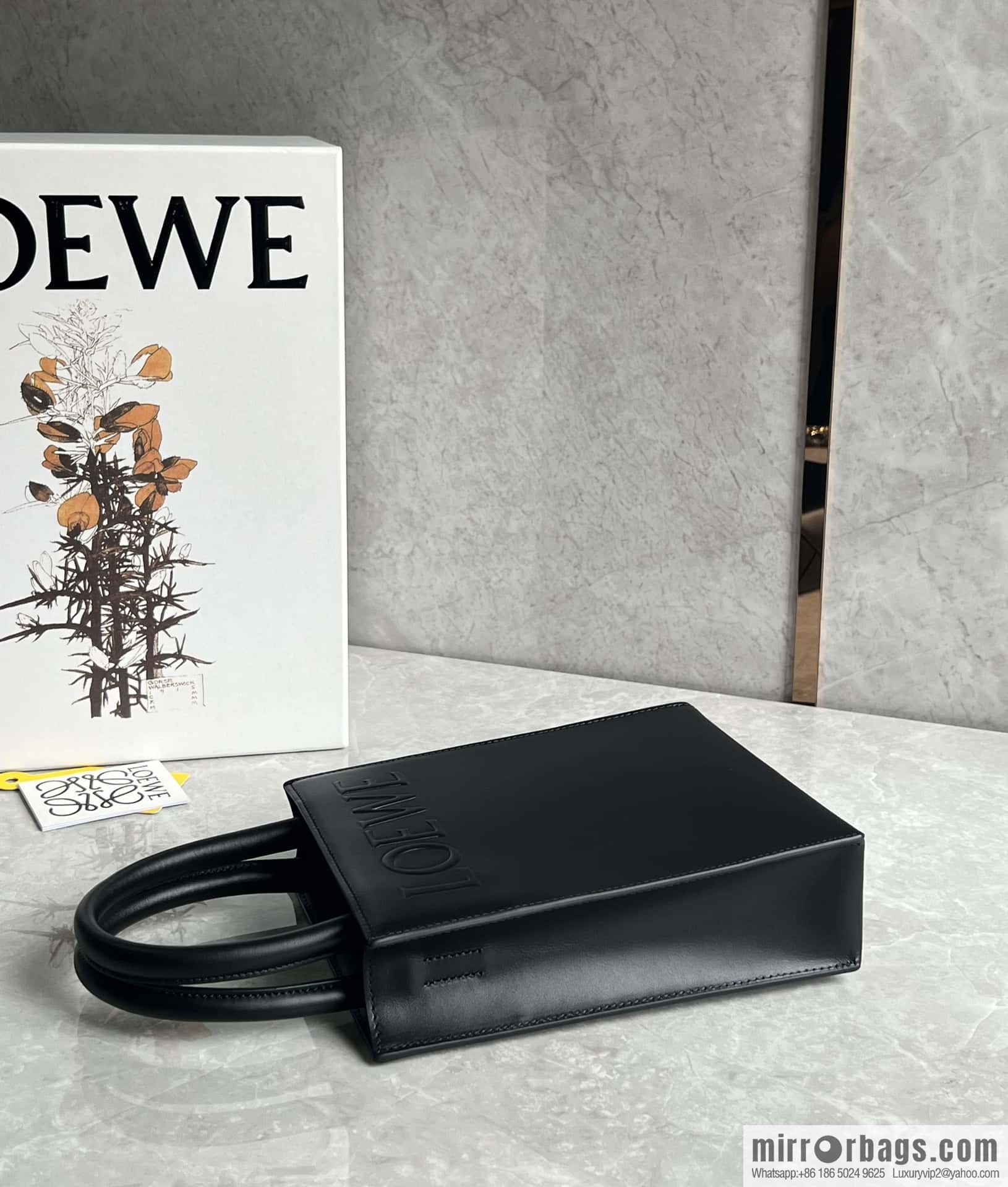 LOEWE latest show A5 tote bag 0691 black