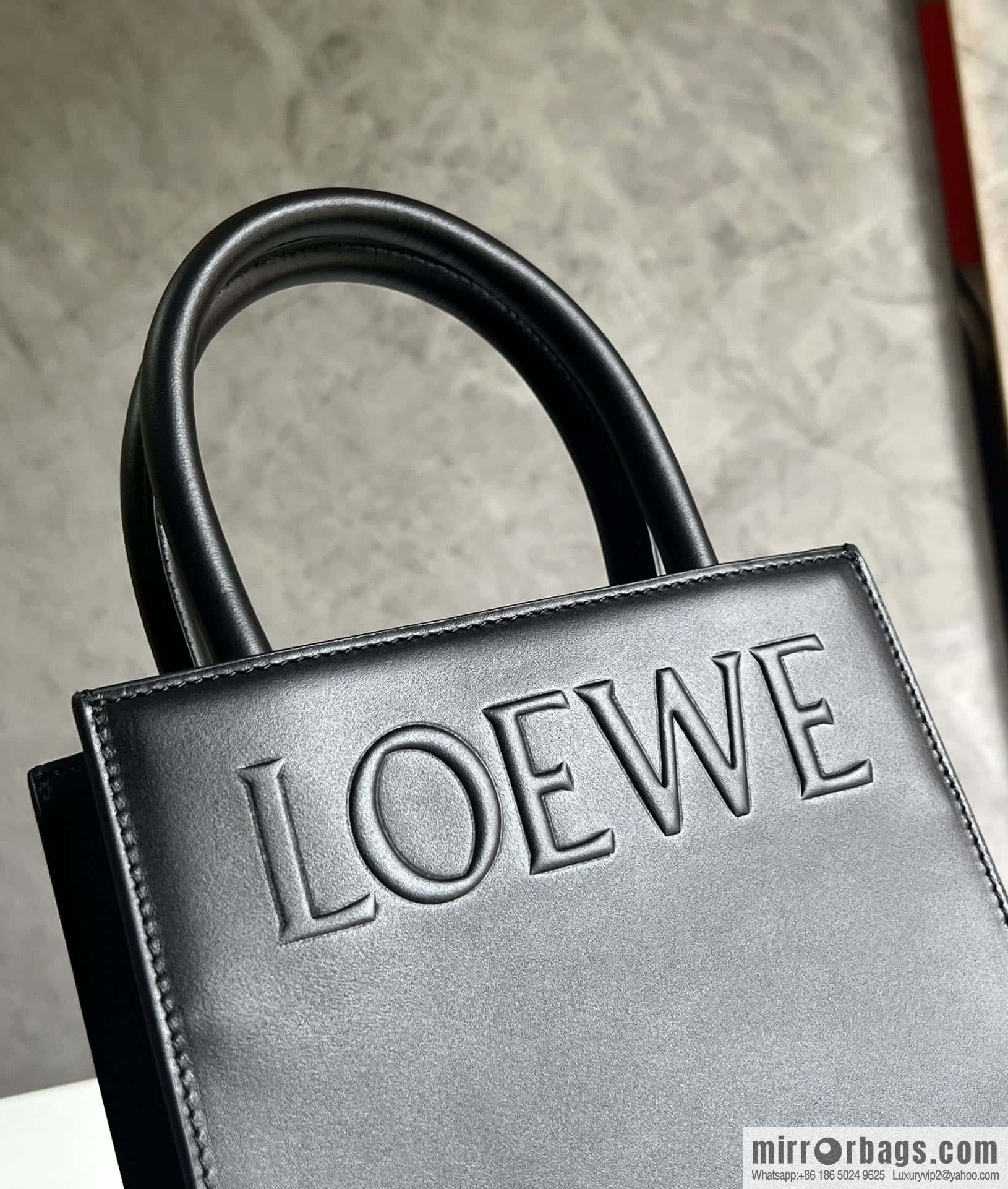 LOEWE latest show A5 tote bag 0691 black
