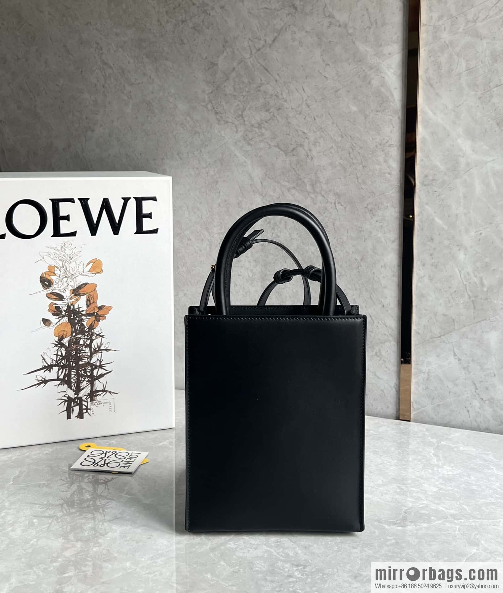 LOEWE latest show A5 tote bag 0691 black