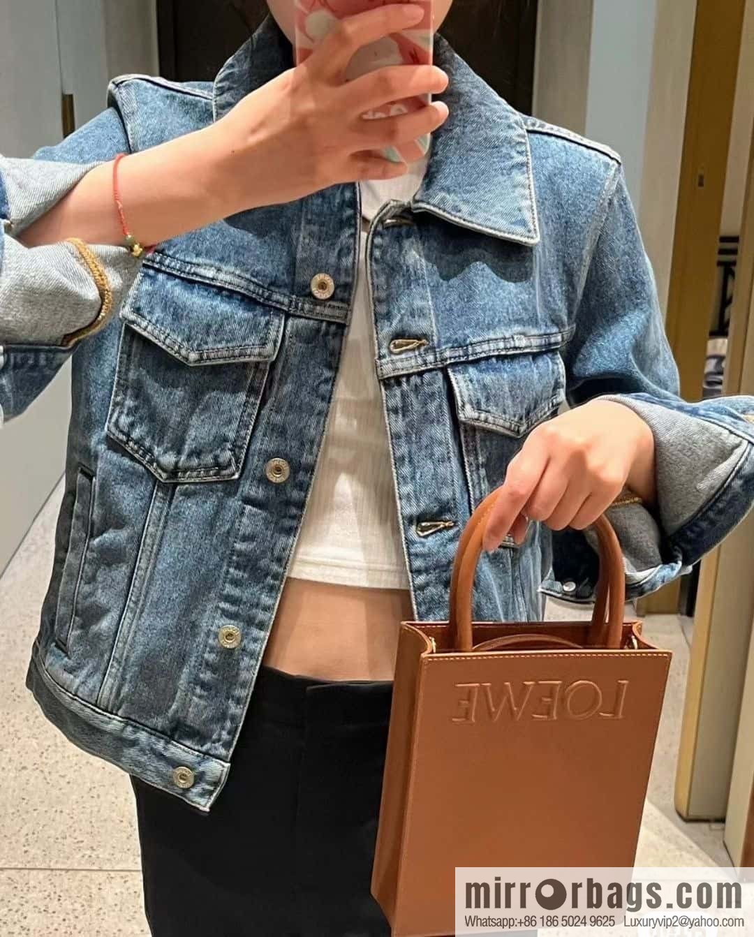 LOEWE latest show A5 tote music small tote bag 0691 brown