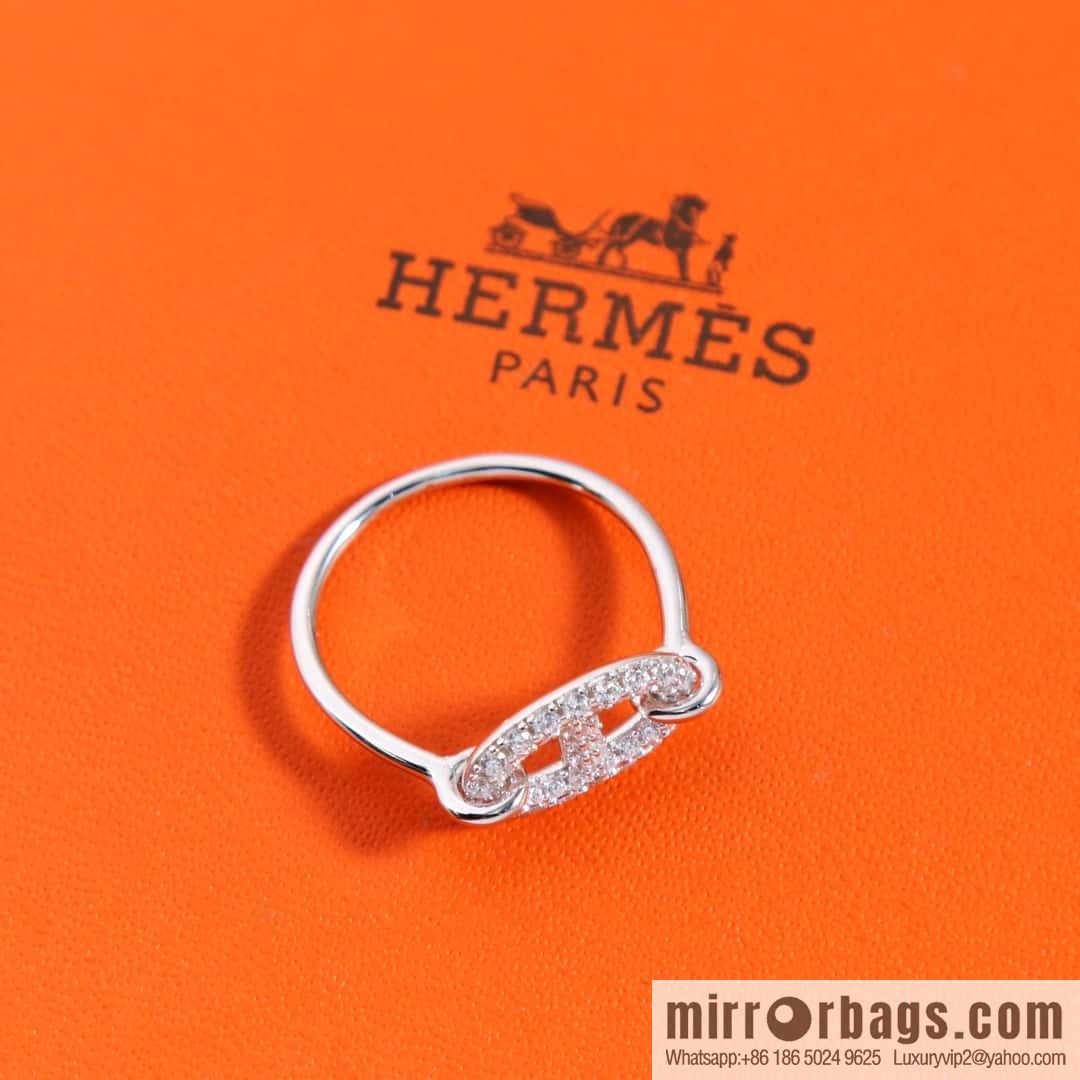 New ☑️ Hermès HERMES full diamond pig nose ring
