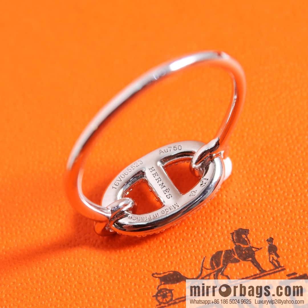 New ☑️ Hermès HERMES full diamond pig nose ring