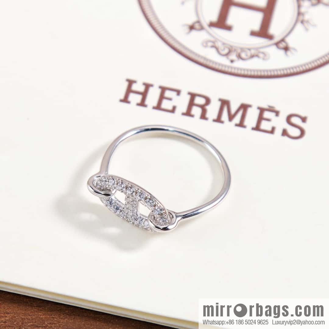 New ☑️ Hermès HERMES full diamond pig nose ring