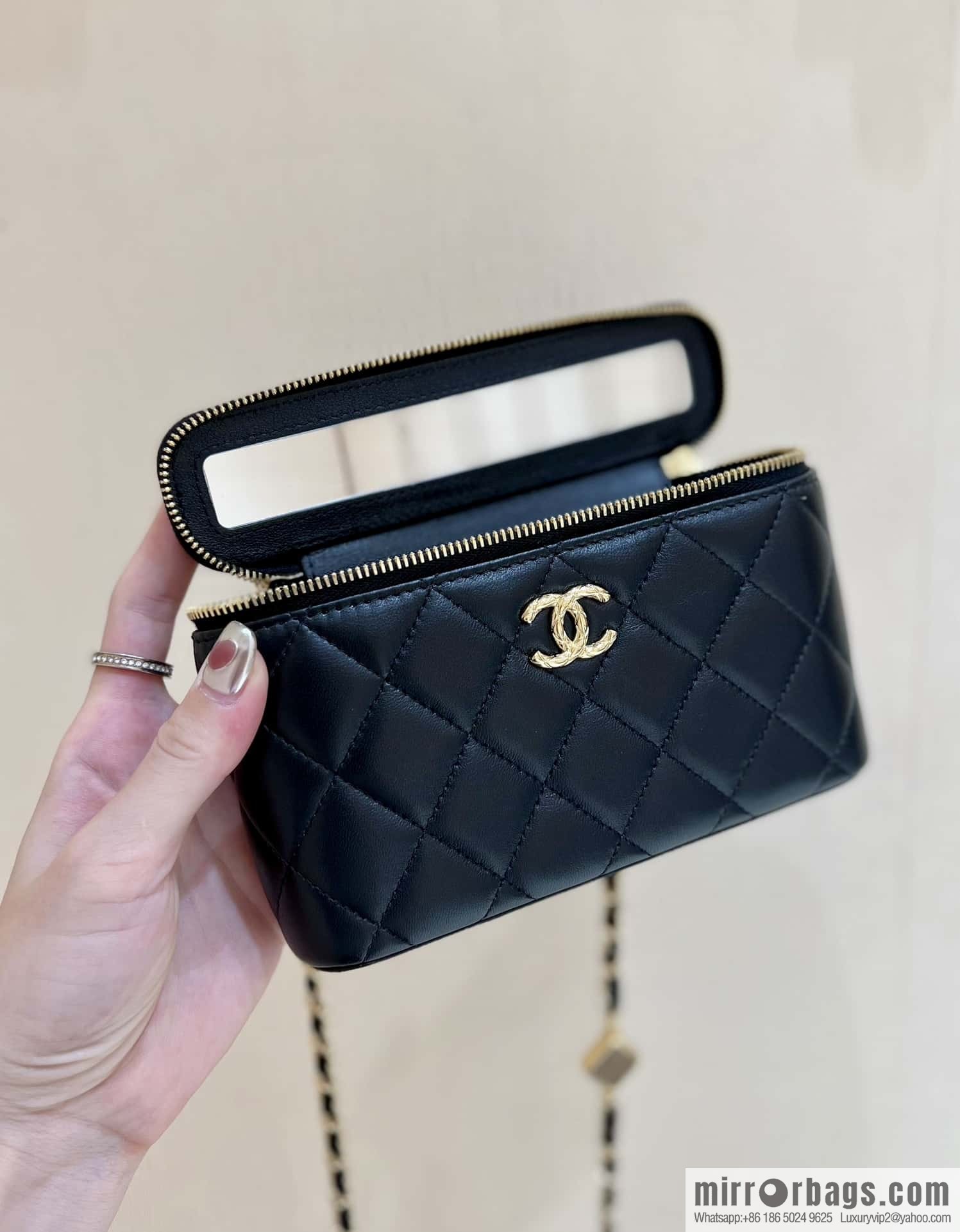 CHANEL 23A Premium Handicraft Collection, Limited Edition Gem chain strap box bag AP3416 black