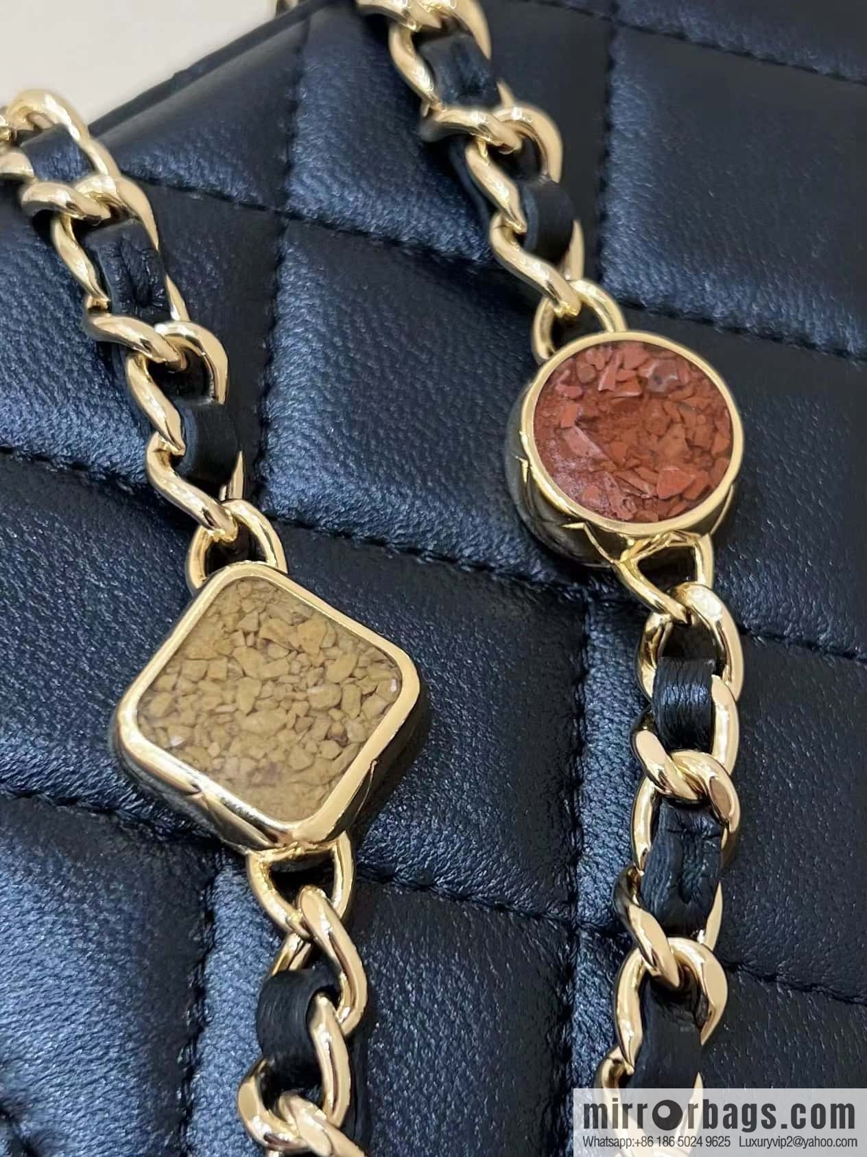 CHANEL 23A Premium Handicraft Collection, Limited Edition Gem chain strap box bag AP3416 black