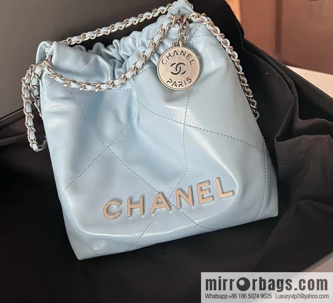 CHANEL 23S spring and summer series mini 22 bags AS3980 light blue