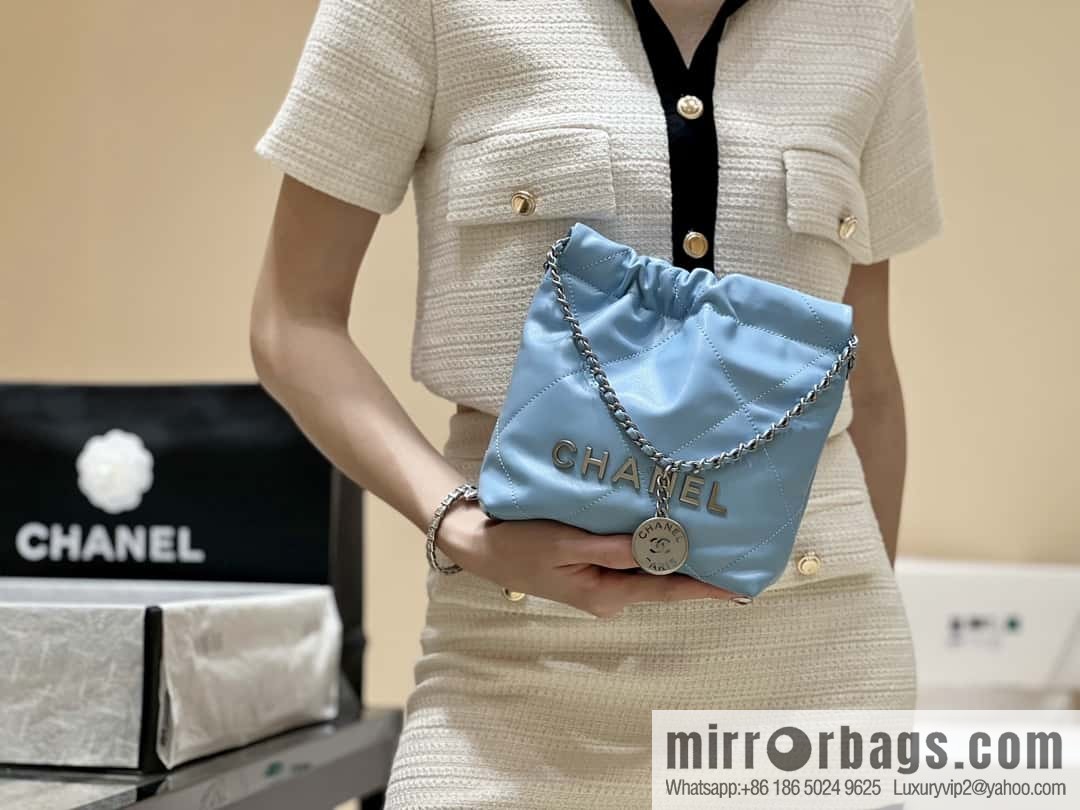 CHANEL 23S spring and summer series mini 22 bags AS3980 light blue