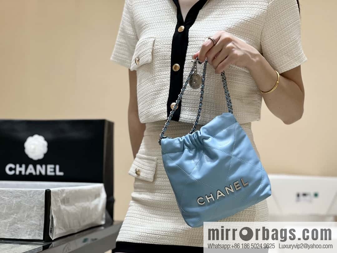 CHANEL 23S spring and summer series mini 22 bags AS3980 light blue