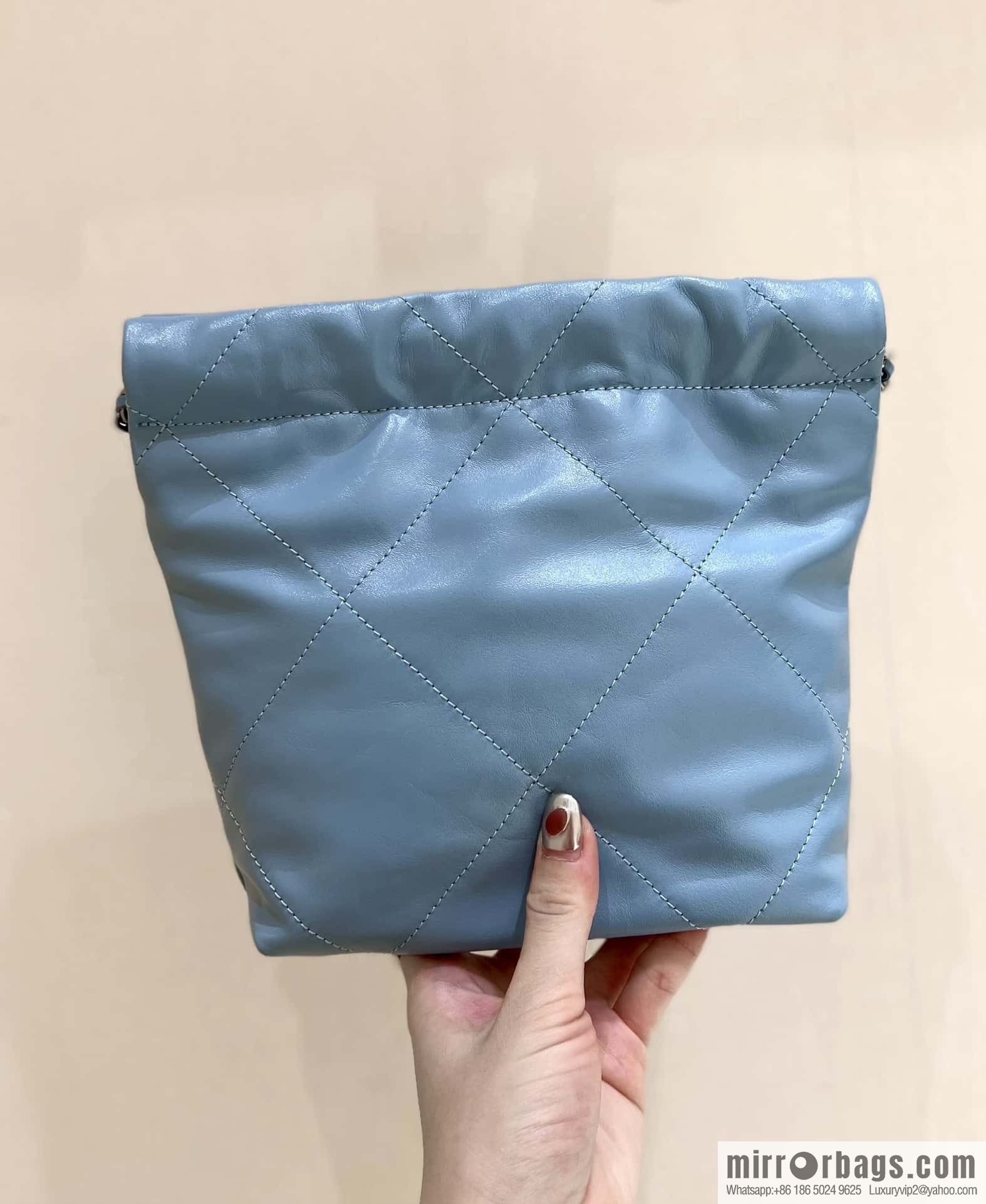 CHANEL 23S spring and summer series mini 22 bags AS3980 light blue
