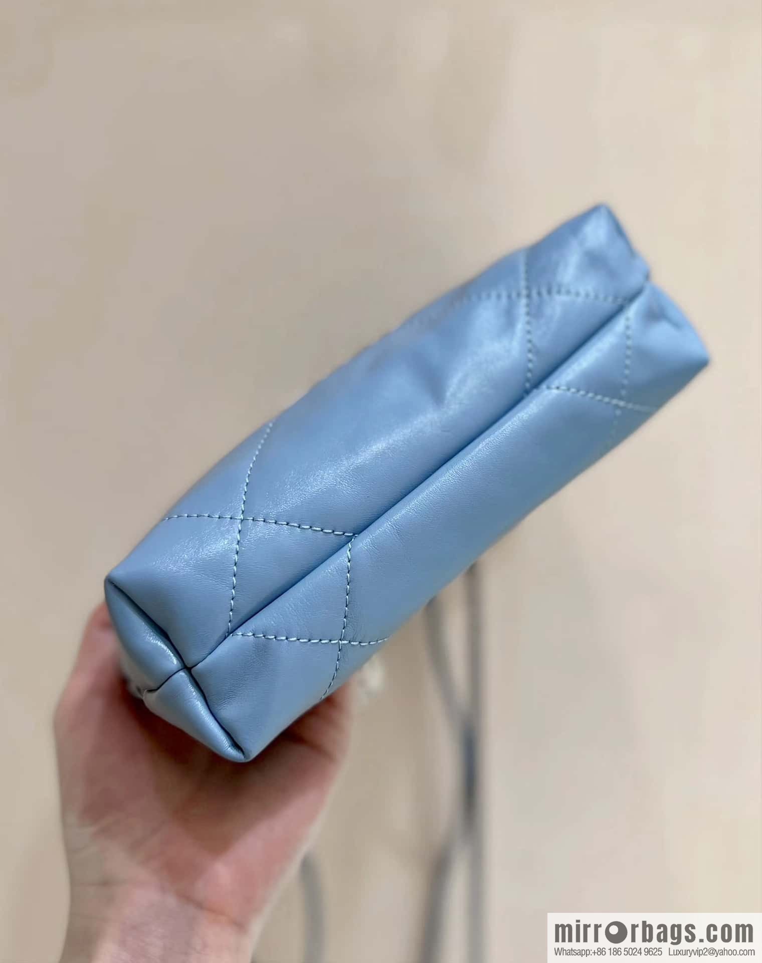 CHANEL 23S spring and summer series mini 22 bags AS3980 light blue