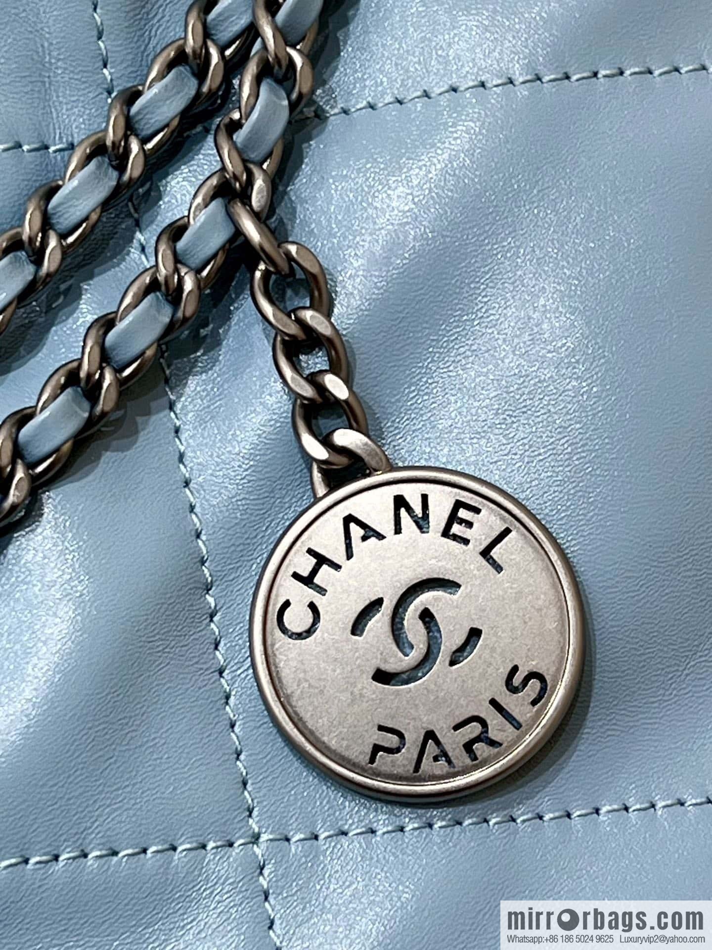 CHANEL 23S spring and summer series mini 22 bags AS3980 light blue