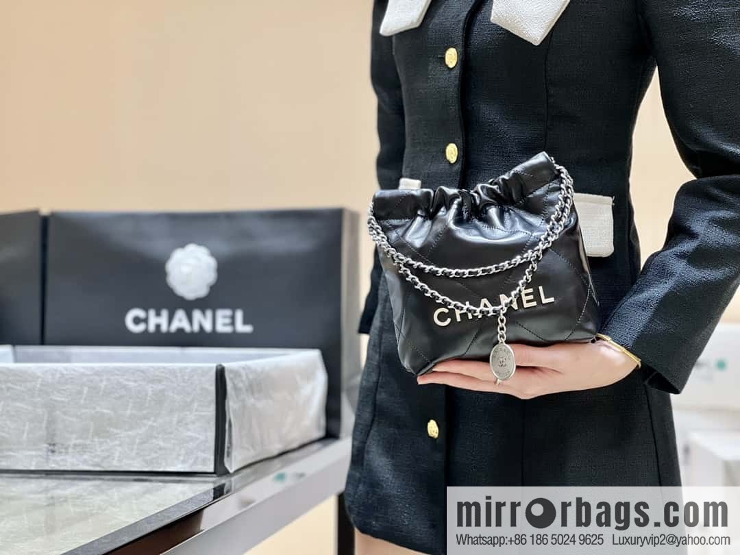 CHANEL 23S spring and summer series mini 22 bags AS3980 black