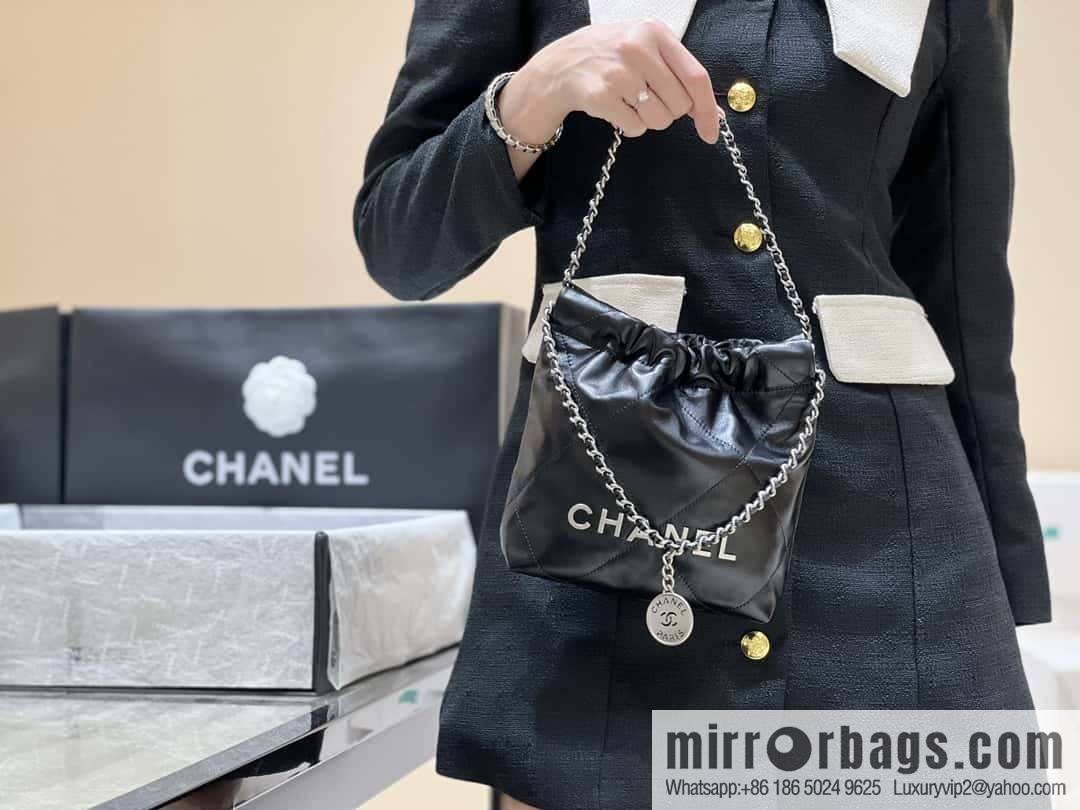 CHANEL 23S spring and summer series mini 22 bags AS3980 black