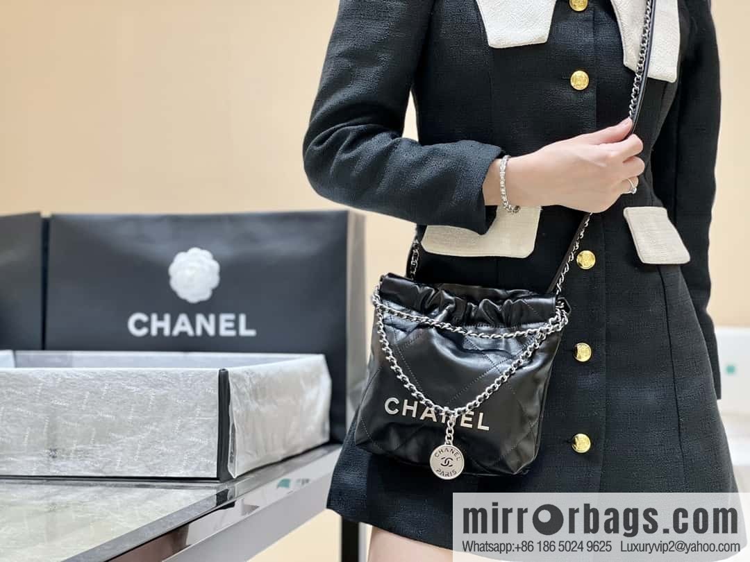 CHANEL 23S spring and summer series mini 22 bags AS3980 black