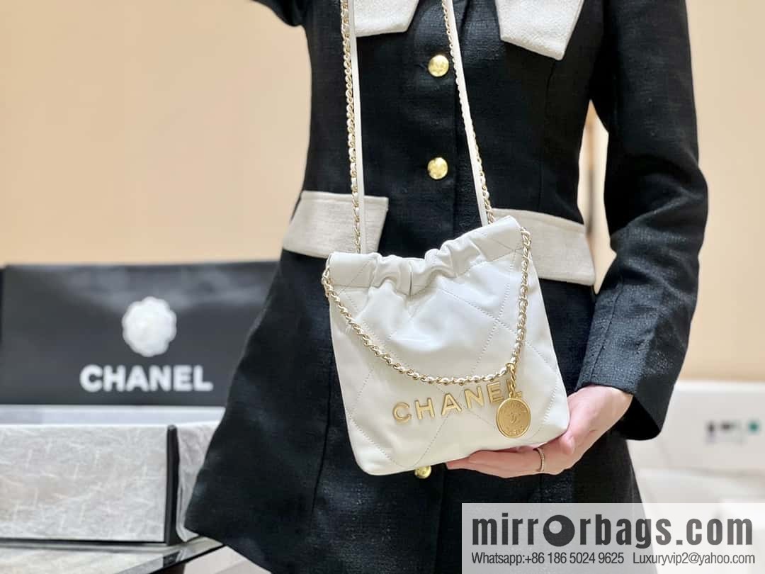 CHANEL 23S spring and summer series mini 22 bags AS3980 white