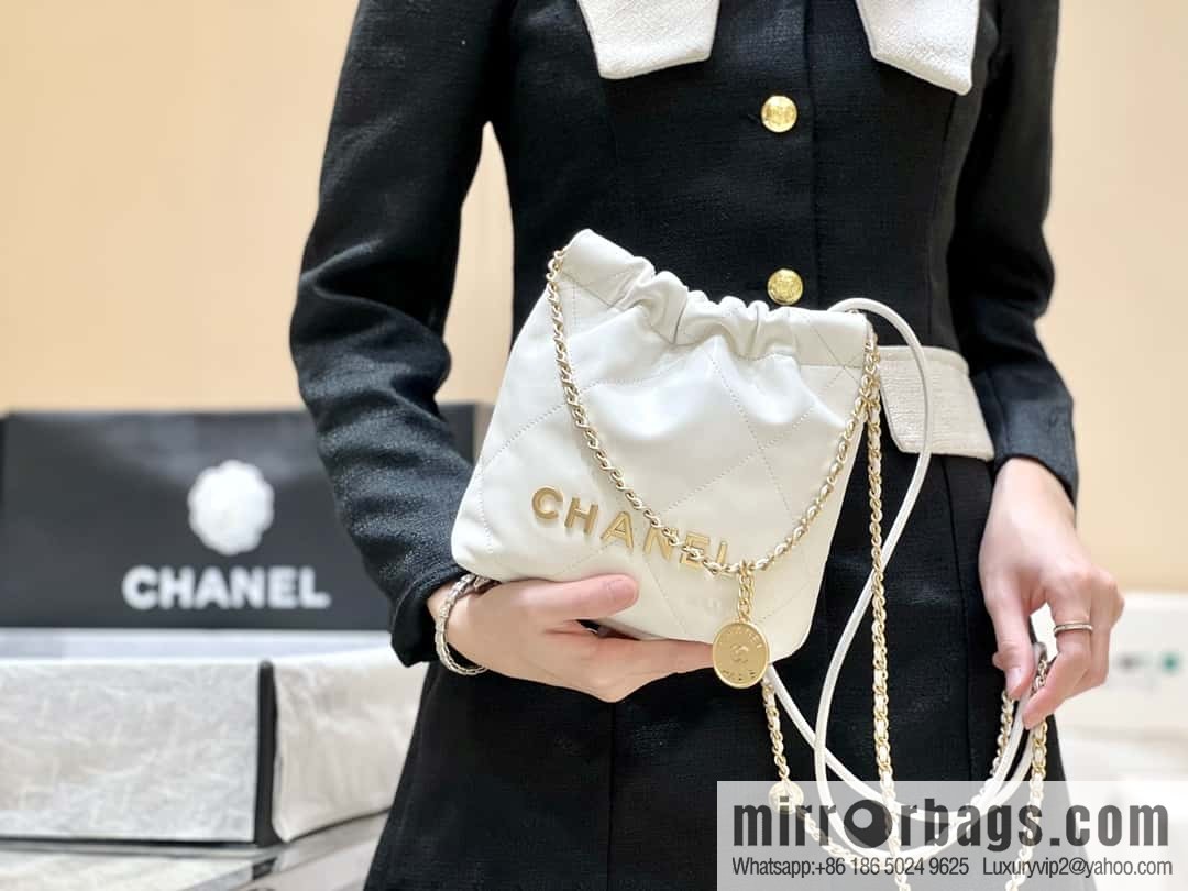 CHANEL 23S spring and summer series mini 22 bags AS3980 white