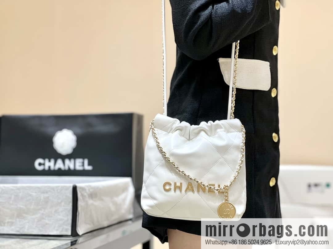 CHANEL 23S spring and summer series mini 22 bags AS3980 white