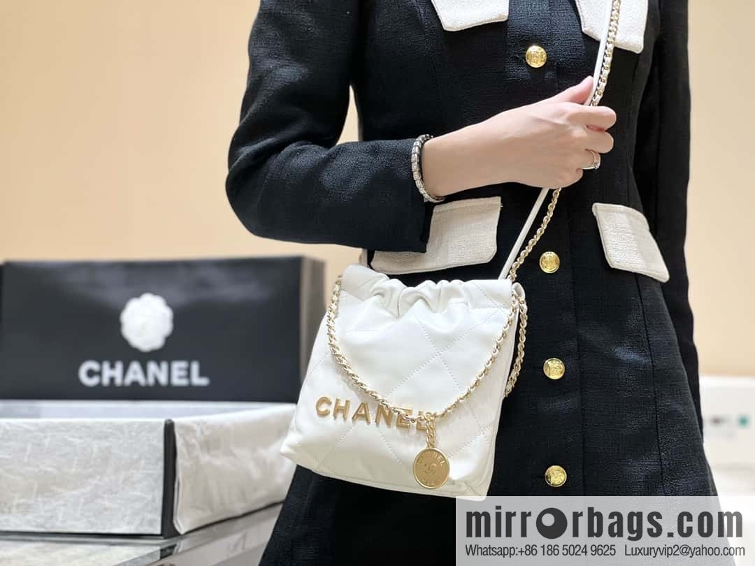 CHANEL 23S spring and summer series mini 22 bags AS3980 white
