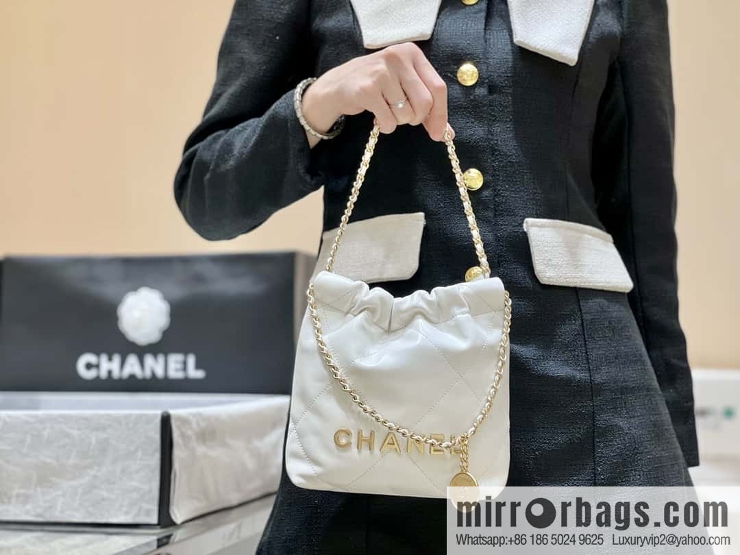 CHANEL 23S spring and summer series mini 22 bags AS3980 white