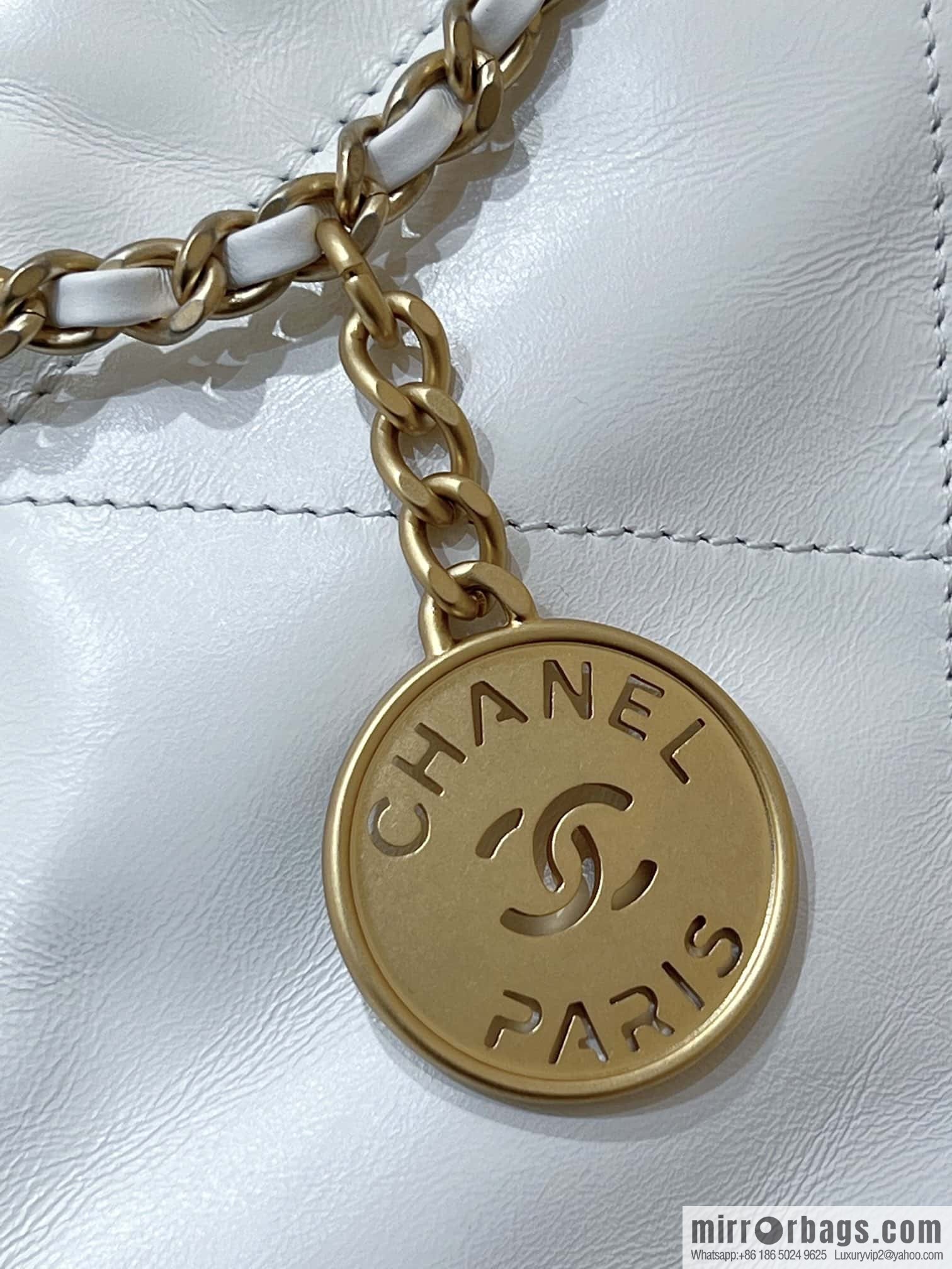 CHANEL 23S spring and summer series mini 22 bags AS3980 white