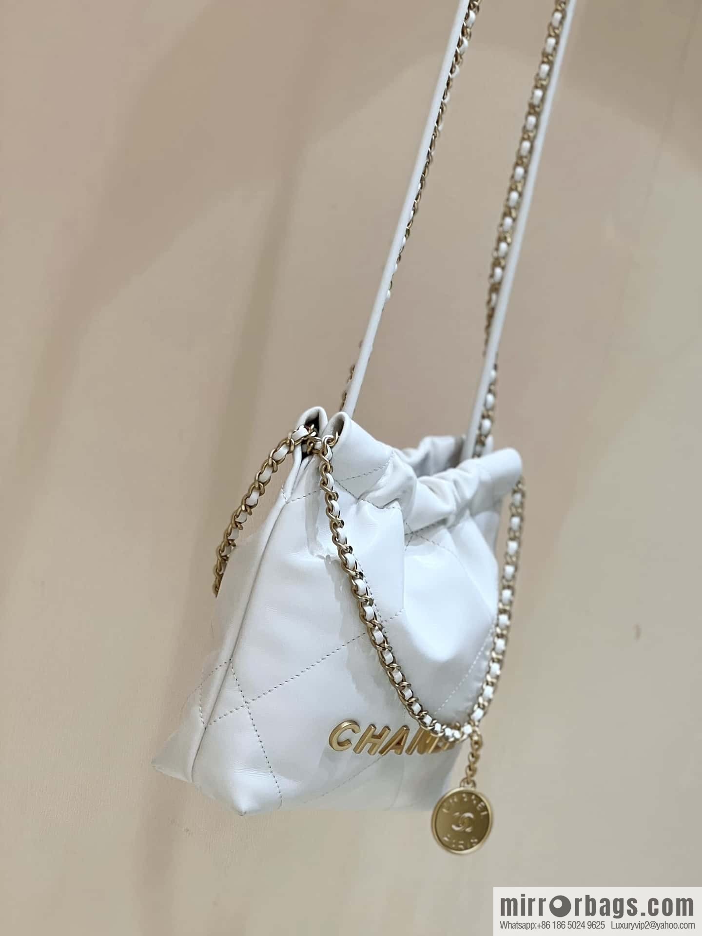 CHANEL 23S spring and summer series mini 22 bags AS3980 white