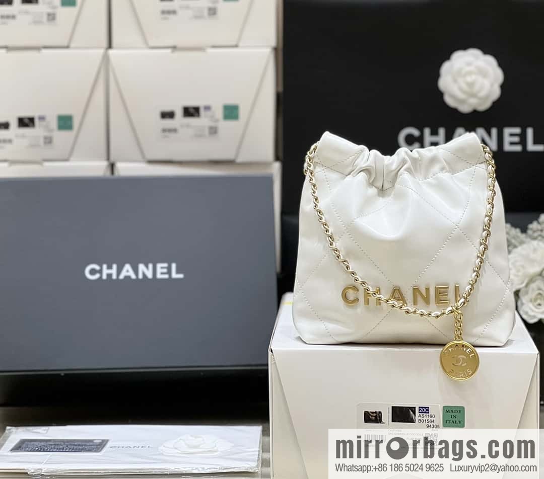 CHANEL 23S spring and summer series mini 22 bags AS3980 white